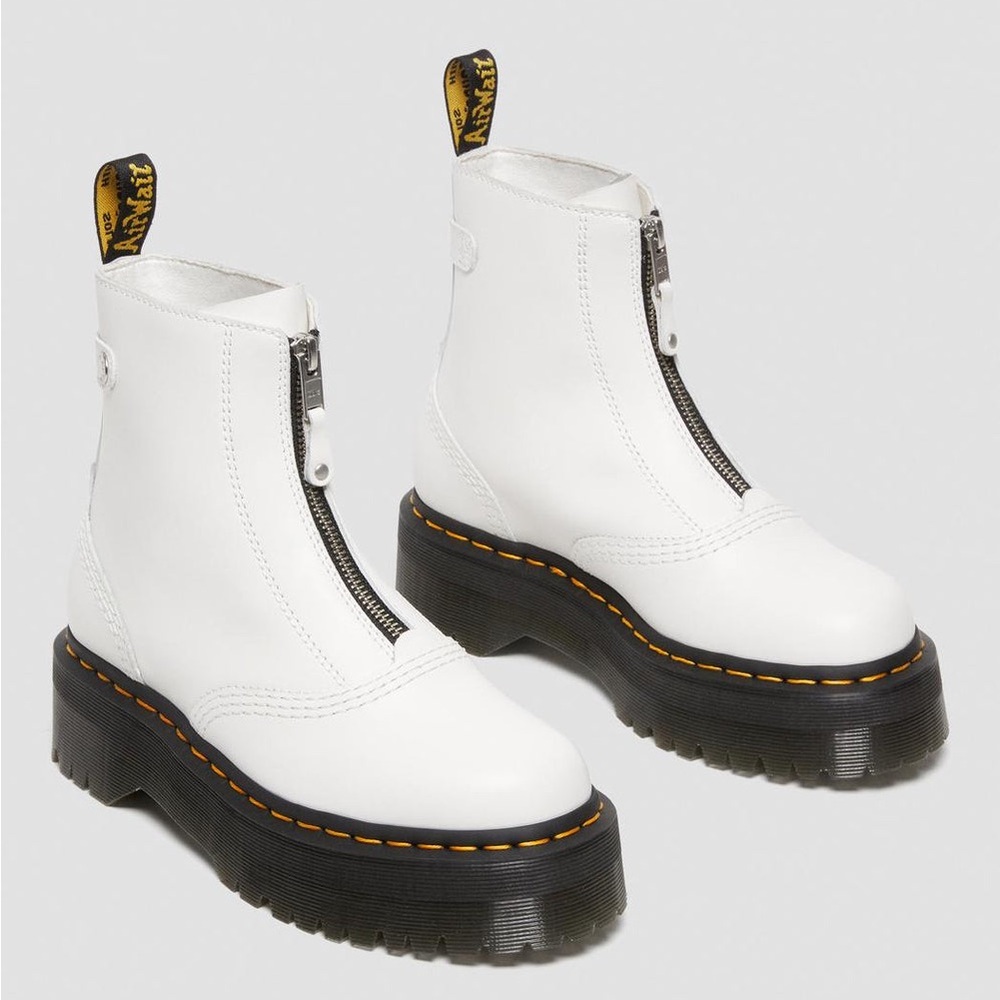 NWOT - Dr. Martens White Platform Boots - Size 37